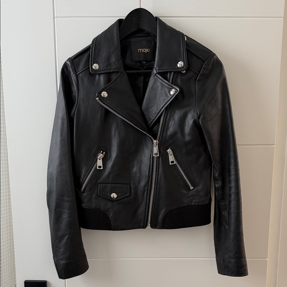Maje lambs Leather Jacket